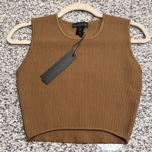 House of Harlow 1960 Tan Ribbed Crop Top